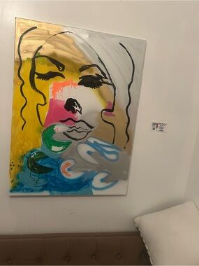 Abstract Pop Portrait Wall Art - Multicolor
